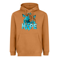Meerkat Hope teal ribbon Ovarian Cancer nails Heavyweight Hoodie - NancyCooperArtShop