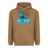 Toasted Coconut Hope teal ribbon Ovarian Cancer nails Heavyweight Hoodie - NancyCooperArtShop