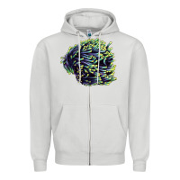 Dove Grey Sea Coral Zipper Hoodie - LillyAllenDesigns