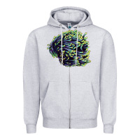Heather Grey Sea Coral Zipper Hoodie - LillyAllenDesigns