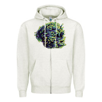 Oatmeal Heather Sea Coral Zipper Hoodie - LillyAllenDesigns