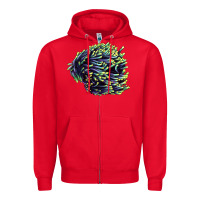 Red Sea Coral Zipper Hoodie - LillyAllenDesigns
