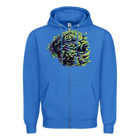 True Royal Sea Coral Zipper Hoodie - LillyAllenDesigns