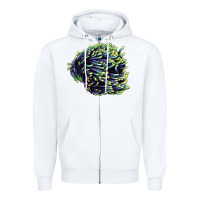 White Sea Coral Zipper Hoodie - LillyAllenDesigns