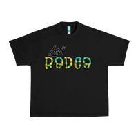 Black let's rodeo Urban Heavy Tee - CowhideDigitalArt