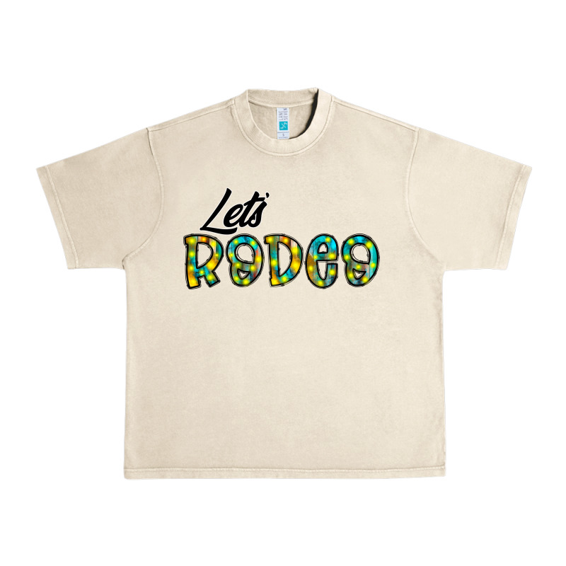 Let's Rodeo Urban Heavy Tee by CowhideDigitalArt | Teevron