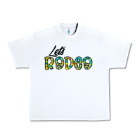White let's rodeo Urban Heavy Tee - CowhideDigitalArt