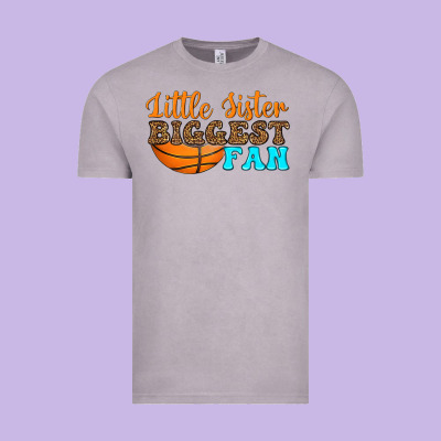 Little Sister Biggest Fan Vintage Tee Designed By Hra Design Shop