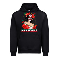Black Mexicana with Skull Girl Urban Hoodie - texasbilliewilder