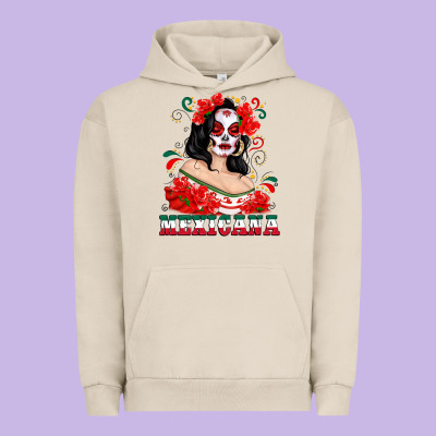Mexicana With Skull Girl Urban Hoodie Designed By Texasbilliewilder