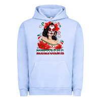 Pigment Grape Ice Mexicana with Skull Girl Urban Hoodie - texasbilliewilder
