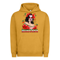 Pigment Peanut Butter Mexicana with Skull Girl Urban Hoodie - texasbilliewilder
