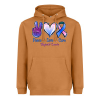 Meerkat Peace love cure Thyroid Cancer Heavyweight Hoodie - NancyCooperArtShop