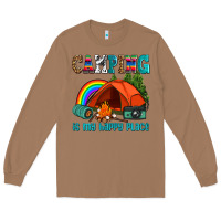 Toasted Coconut camping is my happy  place Long Sleeve Tee - AdoDesignShop