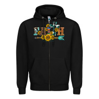 Black western faith arrow sunflowers Zipper Hoodie - BarkalooDesign