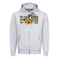 Heather Grey western faith arrow sunflowers Zipper Hoodie - BarkalooDesign