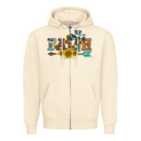 Sandshell western faith arrow sunflowers Zipper Hoodie - BarkalooDesign