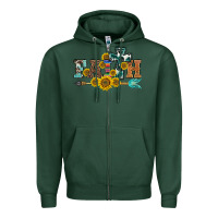 Sports Green western faith arrow sunflowers Zipper Hoodie - BarkalooDesign
