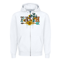 White western faith arrow sunflowers Zipper Hoodie - BarkalooDesign