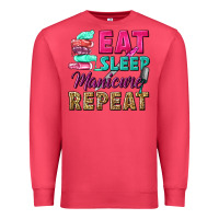 Cardinal eat sleep manicure repeat Premium Sweatshirt - NancyCooperArtShop