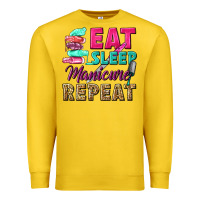 Lemon eat sleep manicure repeat Premium Sweatshirt - NancyCooperArtShop