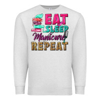 Oatmeal Heather eat sleep manicure repeat Premium Sweatshirt - NancyCooperArtShop