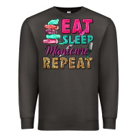 Smoke eat sleep manicure repeat Premium Sweatshirt - NancyCooperArtShop