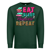 Sports Green eat sleep manicure repeat Premium Sweatshirt - NancyCooperArtShop