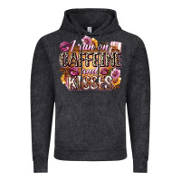 Vintage Black i run on caffeine and kisses Vintage Hoodie - Zillion Design Studio