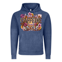 Vintage Denim i run on caffeine and kisses Vintage Hoodie - Zillion Design Studio