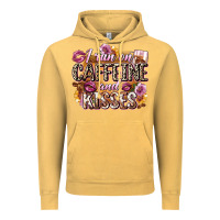 Vintage Mustard i run on caffeine and kisses Vintage Hoodie - Zillion Design Studio