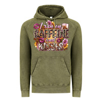 Vintage Olive i run on caffeine and kisses Vintage Hoodie - Zillion Design Studio