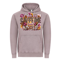 Vintage Zinc i run on caffeine and kisses Vintage Hoodie - Zillion Design Studio