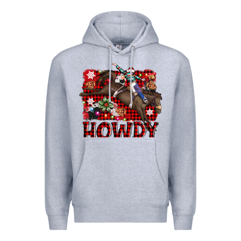 Rodeo Christmas Howdy Premium Hoodie by AdoDesignShop | Teevron