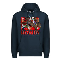 Navy rodeo christmas howdy Premium Hoodie - AdoDesignShop