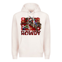 Pale Pink rodeo christmas howdy Premium Hoodie - AdoDesignShop