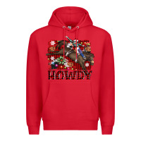 Red rodeo christmas howdy Premium Hoodie - AdoDesignShop