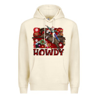 Sandshell rodeo christmas howdy Premium Hoodie - AdoDesignShop