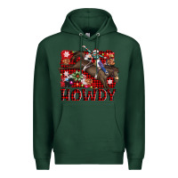 Sports Green rodeo christmas howdy Premium Hoodie - AdoDesignShop