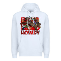 White rodeo christmas howdy Premium Hoodie - AdoDesignShop