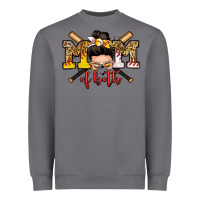 Storm mom of both baseball and softball messy bun Heavyweight Sweatshirt - Zillion Design Studio