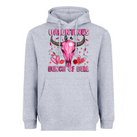 Heather Grey valentines is a bunch of bull Heavyweight Hoodie - MaliasSmallBusiness