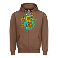 Chestnut western belive sunflowers cross Zipper Hoodie - BarkalooDesign