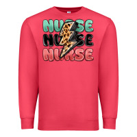 Cardinal nurse leopard lightning bolt Premium Sweatshirt - MaliasSmallBusiness