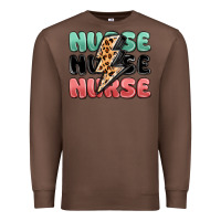 Chestnut nurse leopard lightning bolt Premium Sweatshirt - MaliasSmallBusiness
