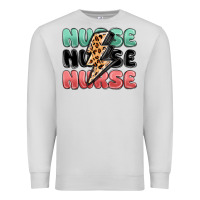 Dove Grey nurse leopard lightning bolt Premium Sweatshirt - MaliasSmallBusiness