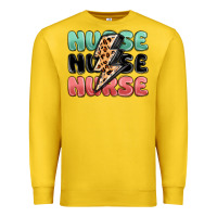 Lemon nurse leopard lightning bolt Premium Sweatshirt - MaliasSmallBusiness