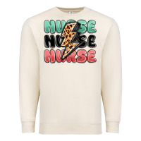 Sandshell nurse leopard lightning bolt Premium Sweatshirt - MaliasSmallBusiness