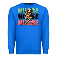 True Royal nurse leopard lightning bolt Premium Sweatshirt - MaliasSmallBusiness