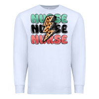 Nurse Leopard Lightning Bolt Premium Sweatshirt | Teevron